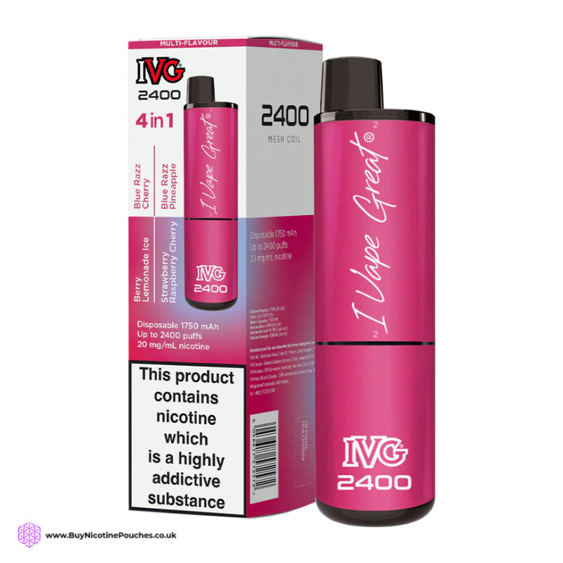 Berry Edition 2400 Disposable Vape by IVG 20MG